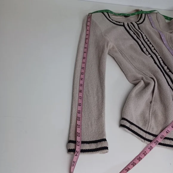 St John Wool Blend Jacket Size 8 Women Quiet Luxury Long Sleeve Knit Pockets - Picture 14 of 16